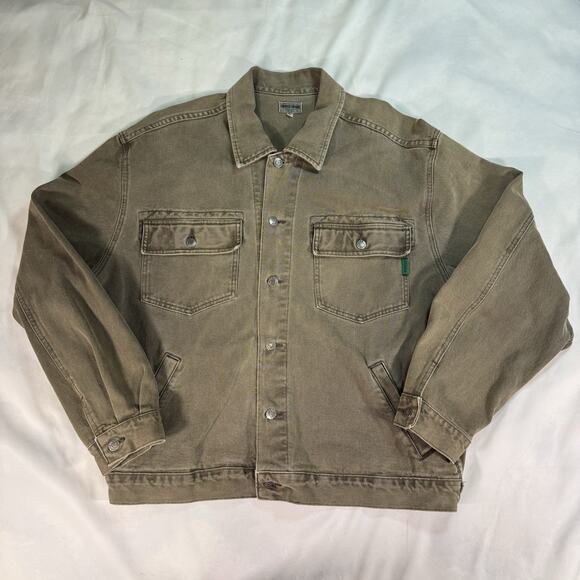 Guess USA American Tradition Mens Jeans Jacket Size‎ X-Large Color Brown - Picture 1 of 6